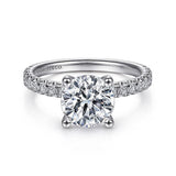 14K White Gold 'Amira' Round Diamond Engagement Ring