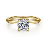 14K Yellow Gold 'Evelynn' Solitaire Round Natural Diamonds Engagement Ring