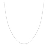 14K White Gold 18 Inches Diamond Cut Cable Chain
