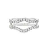14K White Gold Enhancer Natural Diamonds Band