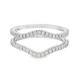 14K White Gold Enhancer Natural Diamonds Band