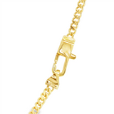 18K Yellow Gold Overlay 3.0Mm Cuban Chain 18 Inches