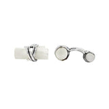 JT ESTATE Sterling Silver Tiffany & Co. Mother Of Pearls Cuff Links