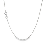 JT ESTATE 14K White Gold 16 Inch Wheat Chain