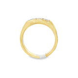18K Yellow Gold Contemporary Natural Diamonds Ring