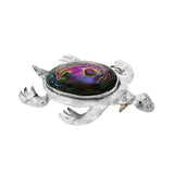 JT ESTATE Sterling Silver Paua Shell Turtle Brooch