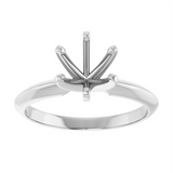 14K White Gold 6.6-7.2mm Round Center Solitaire Engagement Ring