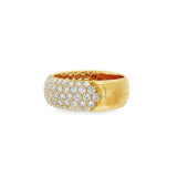 14K Yellow Gold Wide Pavé Diamond Band