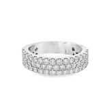 14K White Gold Classic Natural Diamonds Band