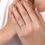 14K White Gold Modern Natural Diamonds Band