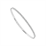 Titanium And 14K White Gold Diamond Flexi Bracelet