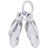 Sterling Silver Flip Flops Charm
