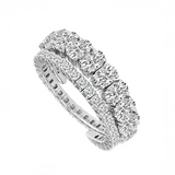 Titanium And 14K White Gold Flexie Natural Diamonds Ring