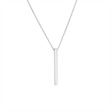 Sterling Silver Cube Adjustable Necklace