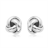 Sterling Silver Love Knot Earrings