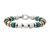 'JIN' Compassion 8mm Mokume Gane, Malachite And Onyx Beads Bushido Virtue Bracelet