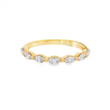 14K Yellow Gold Modern Natural Diamonds Band