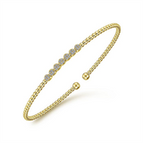 14K Yellow Gold Natural Diamond Bujukan Cuff