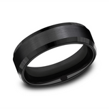 Black Tantalum 'The Chancellor' 7mm Beveled Wedding Band