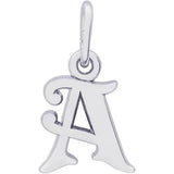 Sterling Silver Letter A Charm