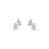 18K White Gold Toi Et Moi Natural Diamonds Earrings