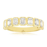 14K Yellow Gold Contemporary Natural Diamonds Band