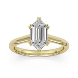 14K Yellow Gold 2.08Ct Others Lab Grown Diamonds Solitaire Engagement Ring