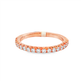 14K Rose Gold Classic Natural Diamonds Band