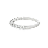 14K White Gold Modern Natural Diamonds Band