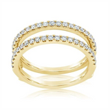 14K Yellow Gold Enhancer Natural Diamonds Band