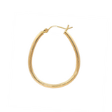 JT ESTATE 14K Yellow Gold Large Oblong Hoops