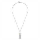 Sterling Silver And 14K Yellow Gold Bujukan Link Pendant