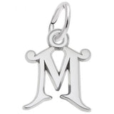 Sterling Silver Letter M Charm