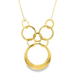 JT ESTATE 14K Yellow Gold 18 Inches Circle Fancy Link Necklace