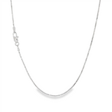 JT ESTATE 14K White Gold 30 Inch Box Chain