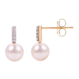 14K Yellow Gold Pearls Drop Earrings