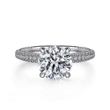 14K White Gold 'Alinna' Round Diamond Engagement Ring