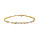 14K Yellow Gold Lab Grown Diamonds 5 Carat Tennis Bracelet