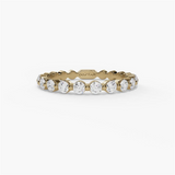 14K Yellow Gold Modern Natural Diamonds Band