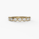 14K Yellow Gold Contemporary Natural Diamonds Band