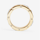 18K Yellow Gold Overlay 'Ashley' Cubic Zirconia Sunset Ring