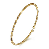 14K Yellow Gold Bujukan Beaded Cuff