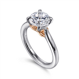 14K White And Rose Gold 'Nelia' Solitaire Ring