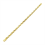 6mm Polished Finish 18K Yellow Gold IP Steel Paperclip Chain Bracelet