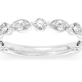 14K White Gold Lab Grown Diamonds Modern Band