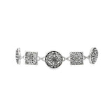 JT ESTATE Sterling Silver Filigree Link Bracelet