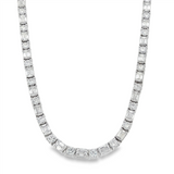 18K White Gold Natural Diamonds Tennis Necklace