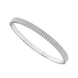 14K White Gold Natural Diamonds Flex Bracelet