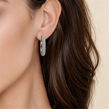 Sterling Silver 30Mm Medium Popcorn Bujukan Hoops