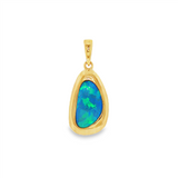 JT ESTATE 14K Yellow Gold Opal Free Form Pendant